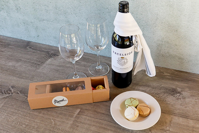 French Macarons + Red Wine